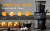 Moulin à café expresso numérique tactile avec trémie à grains de 300g, antistatique au plasma, pour la vente en gros et les cafés spécialisés transfrontaliers