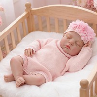 Poupée bébé reborn en silicone bon marché de 18 pouces, nouvelle, rose, peinte à la main, finition peinte, pour filles, jouets pour enfants