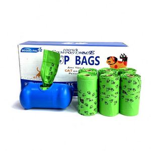 Custom Eco-friendly Cornstarch <b>Compostable</b> Dog Poop <b>Bags</b> with Odor Control for Pet Waste - Product Image 3