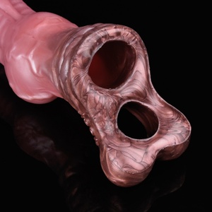Fantasy Horse Knot Sex Toy Silicone Sheath Cock Enlargement and Extender Hollow <b>Dildo</b> Male Masturbator Penis Sleeve for Men - Product Image 5