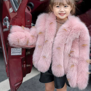 All'ingrosso per bambini in inverno addensa <span class=keywords><strong>pelliccia</strong></span> di volpe <span class=keywords><strong>nera</strong></span> giacca di <span class=keywords><strong>pelliccia</strong></span> vera e soffice per bambini - Product Image 5