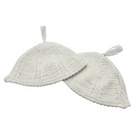 Kipá Premium 100% Algodón Sin Costuras para Hombre, Yarmulke Judío de Alta Calidad con Borla Superior, Tejido a Mano, Logotipo Personalizado, Kipás Blancas