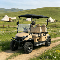 Voiturette de golf électrique 5 kW 72 V tout-terrain surélevée avec peinture personnalisée et porte-bagages supplémentaire