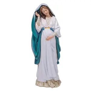 卸売estatuas religiosas安い宗教樹脂ギフトアイテム家の装飾のためのカトリック聖母マリア像