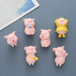 3D sevimli domuz manyetik çıkartmalar buzdolabı Kawaii hayvanlar mesaj panosu mıknatısları yaratıcı karikatür domuz manyetik ev dekorasyonu