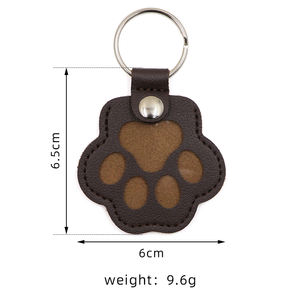 Llavero de Cuero PU con Forma de Pata, Bonito y Duradero, con Impresión Tipográfica, Bolsa de Almacenamiento para Guardar el Pelo de Mascotas, Perros y Gatos - Product Image 2