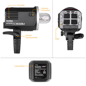 ไฟแฟลช AD600BM 600W แบบพกพาสำหรับสตูดิโอกลางแจ้งสำหรับ <span class=keywords><strong>AD600</strong></span> <span class=keywords><strong>Godox</strong></span> - Product Image 3