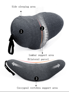 <span class=keywords><strong>Coussin</strong></span> <span class=keywords><strong>de</strong></span> soutien lombaire ergonomique en mousse à mémoire <span class=keywords><strong>de</strong></span> forme pour lit médical, voiture, soins infirmiers et <span class=keywords><strong>grossesse</strong></span>, tricoté, amovible et lavable - Product Image 3