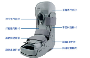 Giày hỗ trợ đi lại bằng vật liệu tổng hợp, có đệm khí, hỗ trợ cố định mắt cá chân, hỗ trợ điều trị gãy xương ngón chân, hỗ trợ điều trị gãy xương bàn chân - Product Image 6