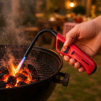 Allume-barbecue de camping extérieur avec tube flexible et sécurité enfant pour réchaud