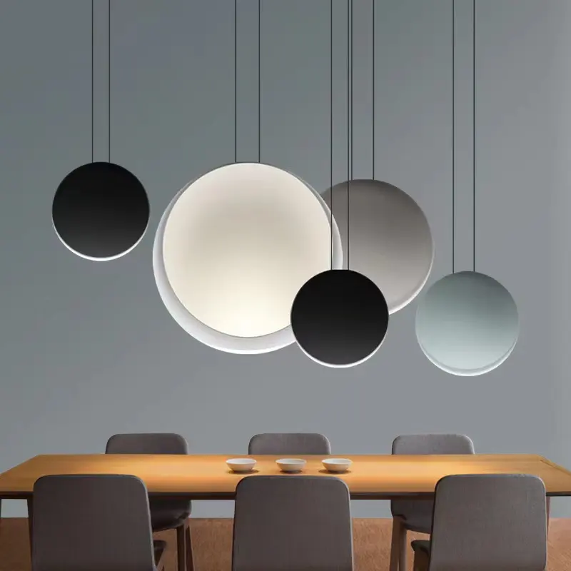 zhongshan wholesale modern design round resin kitchen island dining table led ceiling pendant light