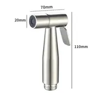 Set Semprotan Bidet Genggam Dinding Bahan Stainless Steel Modern, Semprotan Toilet Gantung Dinding, Kepala Pancuran Shower