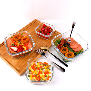 <span class=keywords><strong>Pyrex</strong></span> Semplicemente di un Negozio Di Vetro Quadrato Contenitore Per Alimenti Set/oem di Alta Vetro Borosilicato Bento Box - Product Image 3