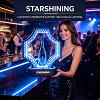 Présentoir de Bouteille LED Rechargeable pour Service VIP en Bar et Club, avec Logo OEM, Éclairage Multicolore, Glorificateur de Bouteille