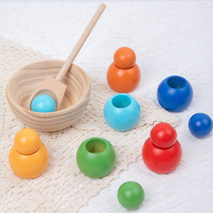 Juego de <span class=keywords><strong>Bolas</strong></span> y Vasos Educativos Montessori de <span class=keywords><strong>Madera</strong></span> en Oferta, con <span class=keywords><strong>Colores</strong></span> Personalizados para Niños de 2 a 14 Años - Product Image 3