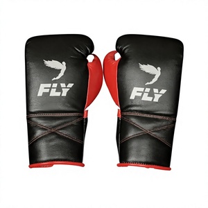 Gants de boxe personnalisés noirs et rouges en cuir véritable pour l'entraînement et le sparring, respirants, unisexes, pour adultes, équipement de boxe Winning - Product Image 2