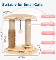Jouet pour chaton, griffoir avec brosse auto-nettoyante, structure d'escalade pour chats d'intérieur