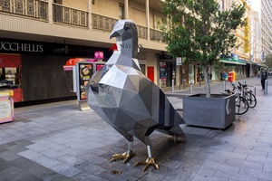 Statue géante de <span class=keywords><strong>pigeon</strong></span> en fibre de verre peinte à la main, artisanat professionnel, fabrication chinoise OEM, pour décoration de mariage - Product Image 5
