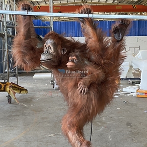Modelo de Familia de Orangutanes Animatrónicos Realistas de Tamaño Natural para Parques de Jungla - Product Image 2
