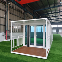 Usine directe 20 pieds Portable maison modulaire porte en verre personnalisée Mobile couvert porche pliable conteneur maison