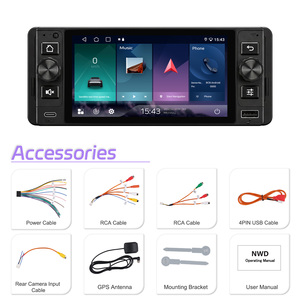 วิทยุติดรถยนต์ Podofo 5 นิ้ว 2+64GB 1Din ระบบ Android รองรับ CarPlay & Android Auto พร้อมบลูทูธ WIFI วิทยุ SWC DSP USB&Type-c จัดส่งรวดเร็ว - Product Image 6