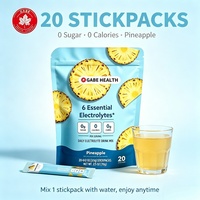 Sachets de bâtonnets d'électrolytes en gros, sans sucre ni calories, saveur Ananas, 6 Électrolytes, Mélange pour boisson hydratante, Keto, Bien-être quotidien, ODM/OEM