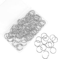 LM Loseblatt-Binderinge 1 Zoll 100er-Pack mit Metall-Nickelbeschichtung für Schlüssel, Karteikarten und Schulbedarf