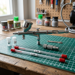 Aerógrafo HC0212 |   Aerógrafo Portátil de Aluminio de Doble Acción con Botón de Presión para Maquillaje, Arte de Uñas y Automoción - Venta al por Mayor - Product Image 4
