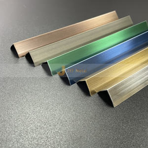 EX059 Factory-Customized 201/304 Gold Stainless Steel Tile <b>Edge</b> <b>Trim</b> Modern Design Self-Adhesive Easy Installation Waterproof - Product Image 3