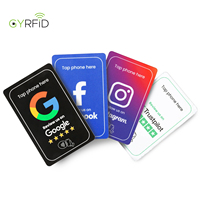 Carte PVC à bas prix, carte d'avis Instagram Google, autocollant NFC pour la promotion des entreprises