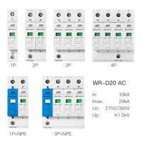 20ka parafoudre Type 3 1p 2p 3p 4p AC SPD meilleur dispositif de Protection contre les surtensions