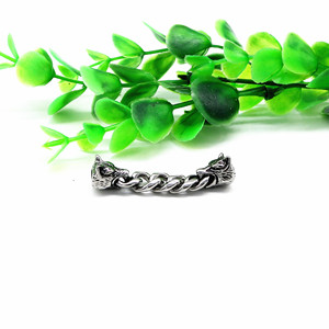 Yunnique – bracelet tête de loup en acier inoxydable, perles pour la fabrication de bracelets, accessoires de bijoux, forme irrégulière, matériau 316 - Product Image 4