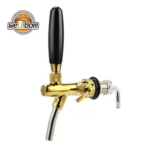 Ajustable de Control de flujo de cromo de G5/8 mango HomeBrew cerveza dispensador de grifo de cerveza