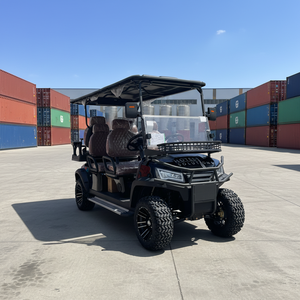 Voiturette <span class=keywords><strong>de</strong></span> golf électrique tout-terrain 5-6 places, véhicule <span class=keywords><strong>de</strong></span> tourisme <span class=keywords><strong>utilitaire</strong></span>, vitesse 30-50 km/h, idéale pour les centres <span class=keywords><strong>de</strong></span> villégiature, hôtels et campus - Product Image 1