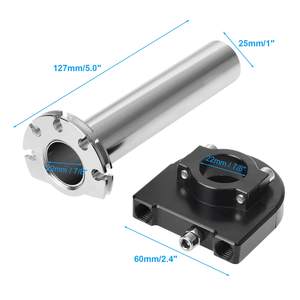 Puño de Acelerador Rápido de Aluminio CNC de 22mm (7/8'') Negro para Motocicleta, Reemplazo de Puño de Acelerador Giratorio para Manillar - Product Image 2