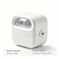 Boîtier de capteur en plastique ABS PC moulé par injection OEM, étanche, pour capteur de gaz PIR multiparamètres