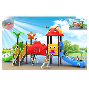 สนามเด็กเล่นกลางแจ้งขนาดใหญ่พร้อมม้าโยกสปริงสไลด์พลาสติกและอุปกรณ์อื่นๆที่เหมาะสำหรับโรงเรียนอนุบาล - Product Image 5