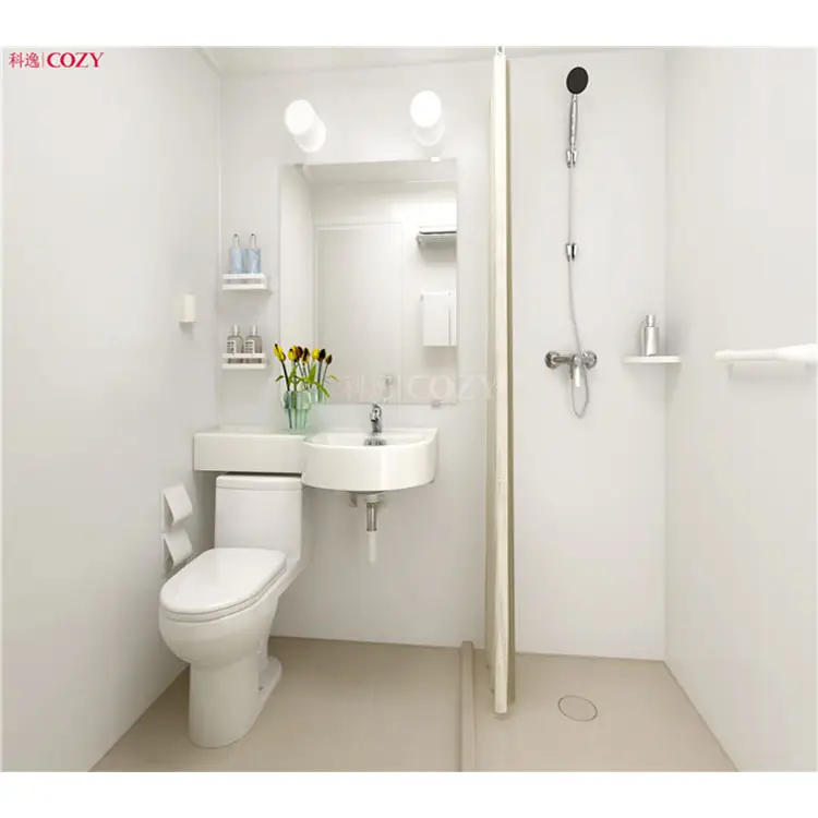 Jinjiang 호텔 용 화장실 및 샤워 유닛 BUL1420 이있는 욕실 포드에 모두 밀폐 된 복합 재료