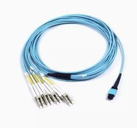 Cable de Fibra Óptica de 0.9mm G652D LC UPC / LC APC Monomodo, Tipo Ribbon, para Redes FTTH, FTTB y FTTX