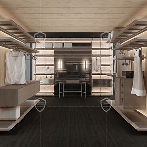 Guardaroba Minimalista in Legno Massello Post-moderno Nordico <span class=keywords><strong>GIORGETTI</strong></span> Italia, Arredamento di Lusso Personalizzabile Completamente Assemblabile - Product Image 1