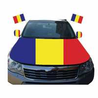 Produits de soutien pour supporters de football : Drapeau de voiture et drapeau de Roumanie personnalisé à agiter à la main, articles de fan pour l'Euro 2026