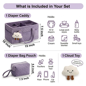 Organizador de Pañales para Bebé, Portátil, Resistente al Agua, Gran Capacidad, Estilo Moderno, Artículos Esenciales para Guardería, para Recién Nacidos, Niños y Niñas - Product Image 2