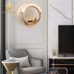 Американский современный минималистичный круглый светодиодный настенный светильник в японском скандинавском стиле для декора интерьера отелей, гостиных и коридоров - Product Image 5