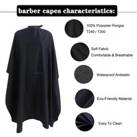 Cape de Coiffure Grise Imperméable en Polyester Personnalisable avec LOGO pour Salon de Coiffure et Barbier – Vente en Gros
