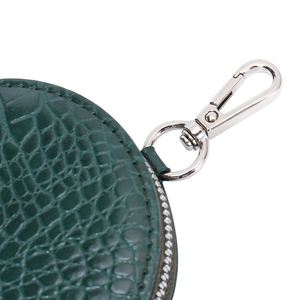Crocodile Texture Faux Leather Headphone Bag Key Holders Round Zipper Wallet <b>Small</b> <b>Women</b> Coin <b>Purse</b> - Product Image 6