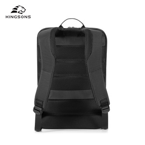 Kingsons Business <b>Backpack</b> For Men Lightweight Laptop Bag Large Capacity Casual Travel <b>Backpack</b> Solid Color <b>Black</b> And Gray - Product Image 4