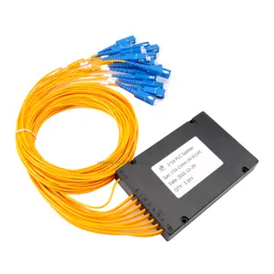 1*16 ABS Plastic Box Type Fiber Optic PLC Splitter With SC/UPC Connector For PON FTTX And CATV Network