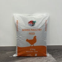 Sacs à aliments pour poulets en polypropylène tissé durable de 15 kg, personnalisables avec impression offset et thermoscellage