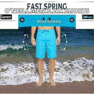 Pantalones Cortos de Playa <span class=keywords><strong>ONEILL</strong></span> para Hombre, hasta la Rodilla, con Cordón Ajustable, Resistentes al Agua, de Secado Rápido, Elásticos, con Bolsillos, Color Azul Océano, Talla 30 - Product Image 2