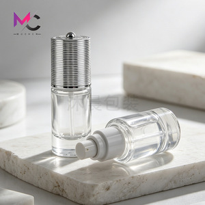 Flacon en verre Muchen Packaging 30 ml avec tête pompe pour fond de teint, crème BB, flacon distributeur de cosmétiques - Product Image 2